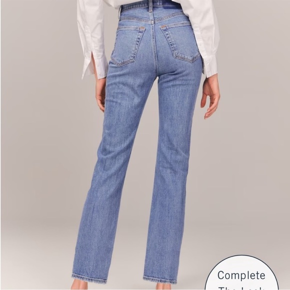 Abercrombie & Fitch Ultra High Rise Ankle Straight Jean Size 24 / 00 - Picture 2 of 6